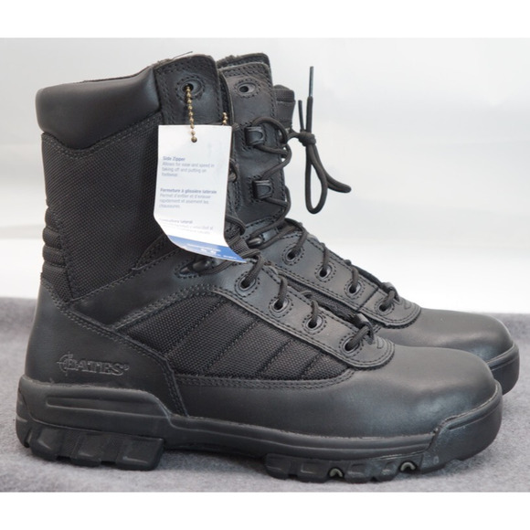 Bates Side Zip Waterproof Tactical Black Ankle Boots Size 9 - Picture 1 of 10